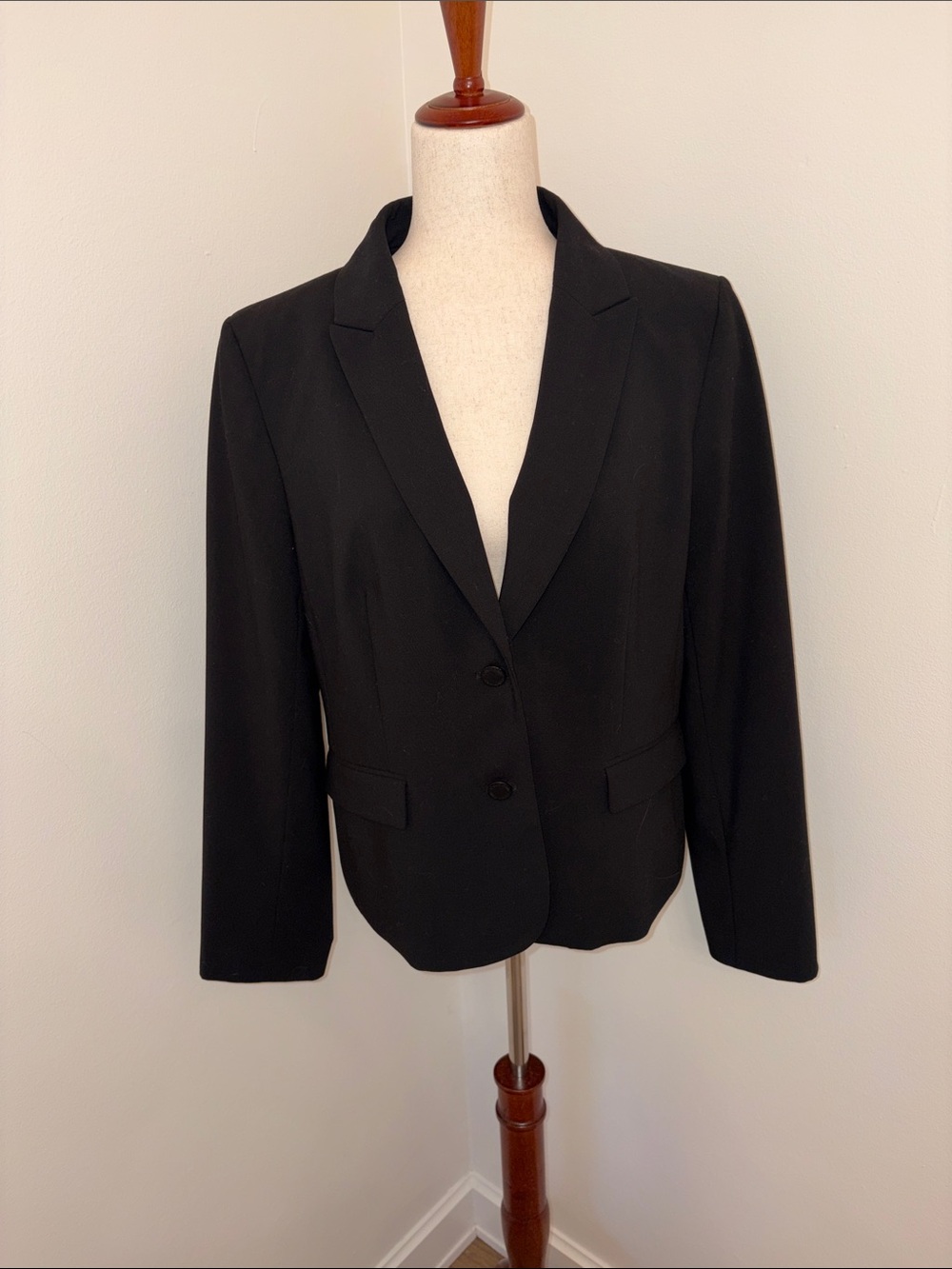 Vintage Calvin Klein Black Two-Button Tailored Blazer